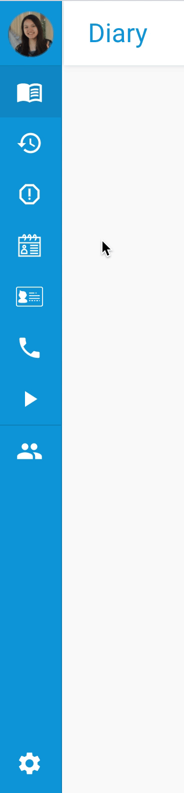 Simplified navigation sidebar